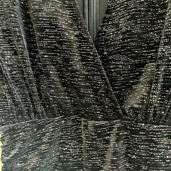MISA Los Angeles Diviana Dress Black Knit Glitter Party Size XS -- NEW - Picture 5 of 8